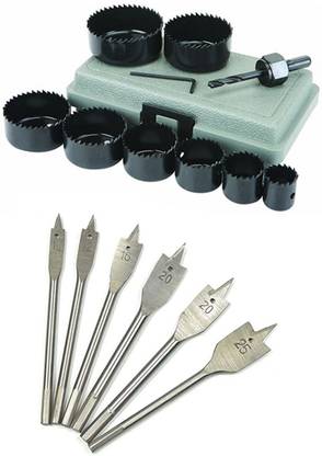 Kshivi Big Holesaw 010 Drill Bit Set 11Pcs Hole Saw Set Drill Bit Kit Rotary Bit Set