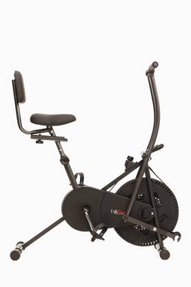 Lifeline LE-103BS Air Bike Exercise Cycle with Moving Handles with Back Support Dual-Action Stationary Exercise Bike