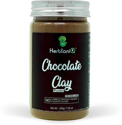 HerbtoniQ Organic Chocolate Clay Powder 200gm For Hair Pack And Face Pack