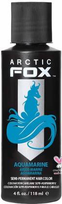 Arctic Fox Semi Permanent Hair Color Dye 4 Ounce (Aquamarine) , Aquamarine