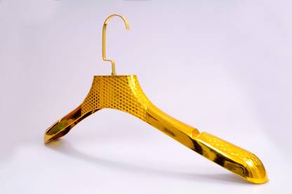 LHM Gold Hanger for Wide Jackets, Coats, Blazers with Detachable and Rotatable Hooks Plastic Coat Pack of 2 Hangers For  Coat