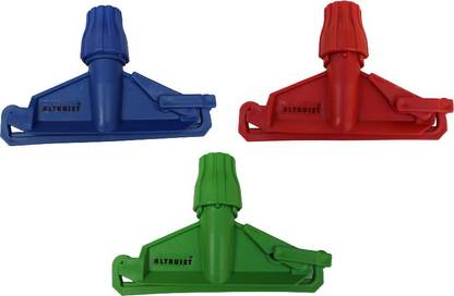 Altruist Plastic Wet Mop Clip Only (Pack of 3) (Multi Color) Wet & Dry Mop