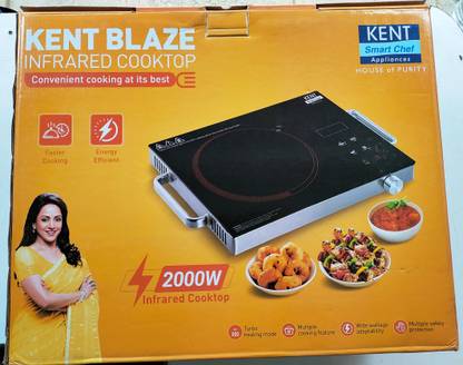 KENT by Kent Infrared Cooktop 2000 W Induction Cooktop Jog Dial, Touch Panel