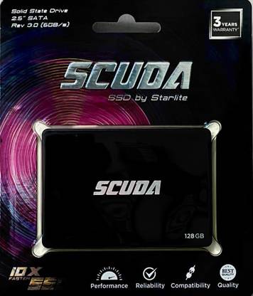 Starlite SSD SATA 128 GB Desktop, Laptop Internal Solid State Drive (SSD) (SCUDA SSD SATA 128 GB)