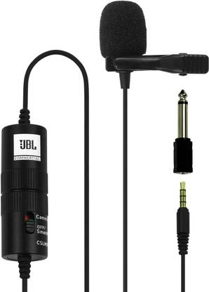 JBL Commercial CSLM20B Omnidirectional Lavalier with Battery for Content Creation, Voice over/Dubbing, Recording Microphone