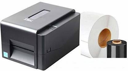 TSC Barcode Printer with One Label Roll and Ribbon Free Single Function Monochrome Laser Printer