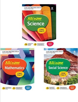 Arihant All In One Social Science, Science ,mathematics Set Of 3 Books