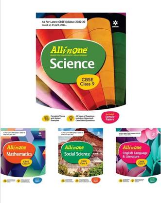 Arihant All In One Science,social Science, Mathematics ,english Set Of Four Books