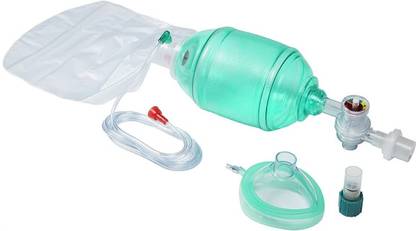 MEDBUDDY Silicone ADULT 1600ml Ambu Bag Green Self-Inflating autoclavable Ambu Bag Respiratory Exerciser
