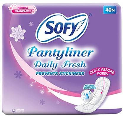 SOFY Daily Fresh Panty Liner - 40 Count Pantyline Pantyliner