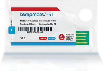 Tempmate S1 Disposable Temperature Data Logger- Temperature & Humidity Sensor