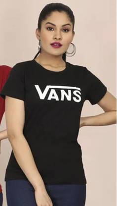 ARYA Printed Women Black T-Shirt