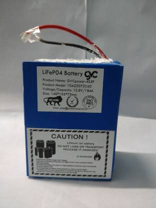 GVC 12.8V /18Ah Lithium - Phosphate battery (LIfeP04) battery f Lithium Solar Battery