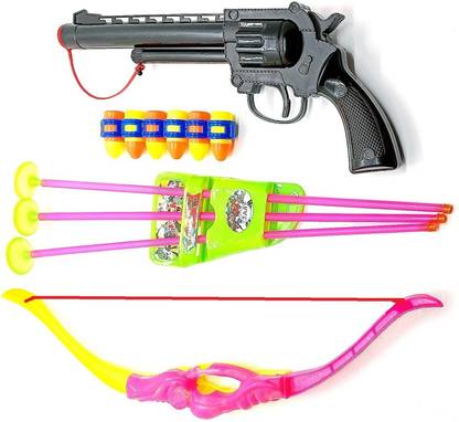 Dynamic Retail Global Gun Toys for Boys With Bullets, Archery Bow & Arrows, Blaster Guns & Darts M80 Guns & Darts