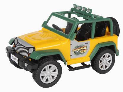 Shree Jee RANGER JUNGLE SAFARI (YELLOW GREEN) JEEP TOY PULL BACK ACTION (PKD OF 1)