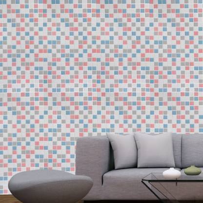 RADHA RAMAN FASHION Vinyl Architecture Multicolor Wallpaper