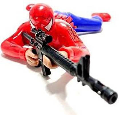 radhey preet Presents Battery Operated Action Crawling Makdi Man Figure Spyderman