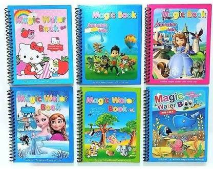 Giftiya Magic Water Drawing Book, Reusable Coloring Book Drawing Board With Magic Pen