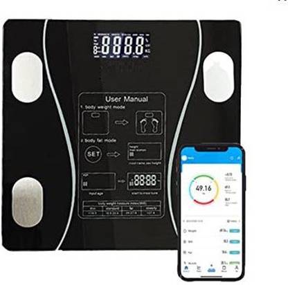 SMIC BMI Weighing Scale, Bluetooth Weighing Scale Connect with Mobile App. BMI Weighing Scale