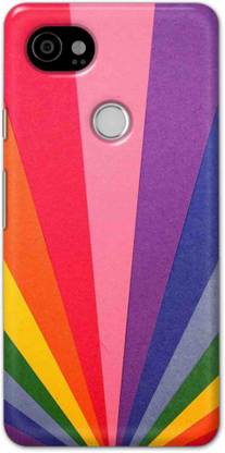 NDCOM Back Cover for Google Pixel 2 XL Rainbow Color Atractive Printed