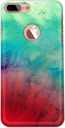 NDCOM Back Cover for iPhone 8 Plus Logo Cut Turquoise Abstract Printed