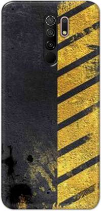 NDCOM Back Cover for Redmi 9 Prime Yellow Zebra Crossing Printed