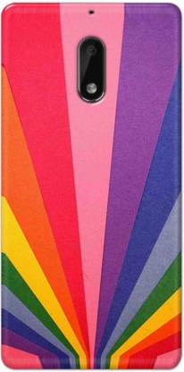 NDCOM Back Cover for Nokia 6 Rainbow Color Atractive Printed