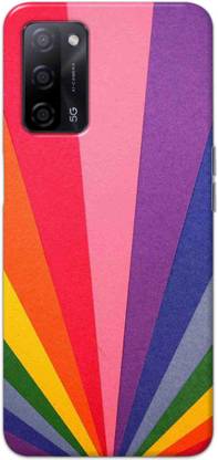 NDCOM Back Cover for Oppo A53s 5G Rainbow Color Atractive Printed