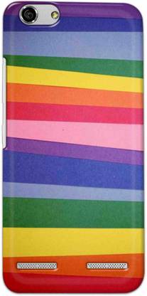 NDCOM Back Cover for Lenovo K5 Plus Rainbow Color Pattern Printed