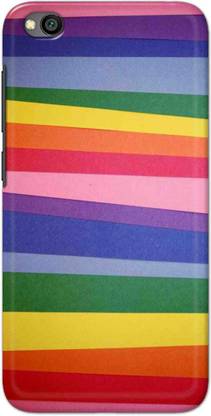 NDCOM Back Cover for Redmi Go Rainbow Color Pattern Printed