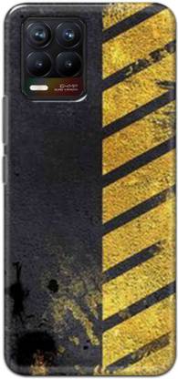 NDCOM Back Cover for Realme 8 Yellow Zebra Crossing Printed