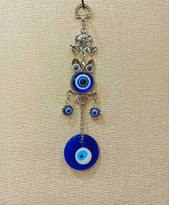 Style My Home Evil Eye Owl Door Charm| Energy Healing Door Hanging| Nazar Suraksha Kavaj Door Hanger