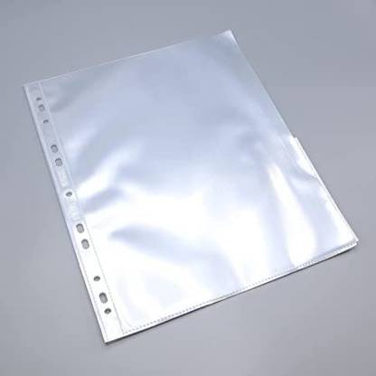 C J Choice Plastic Waterproof Clear Sheet Protector 11 Holes Punched Ring Files A4 200