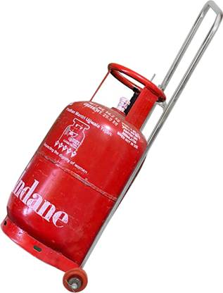 Rens Farms Heavy Duty SS LPG Gas Cylinder Trolley with Wheels, Easy to Use LPG Trolley Gas Cylinder Trolley