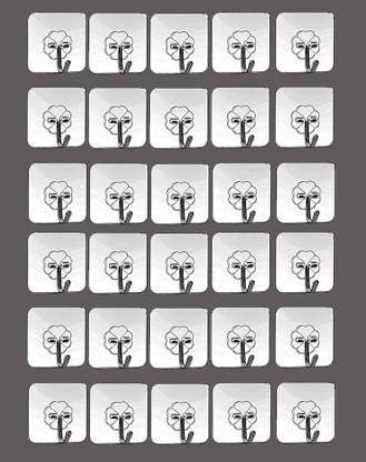 Tuelip Set of 30 Wall Hooks Heavy Duty Hooks for Hanging 10KG (Max) Hook 30