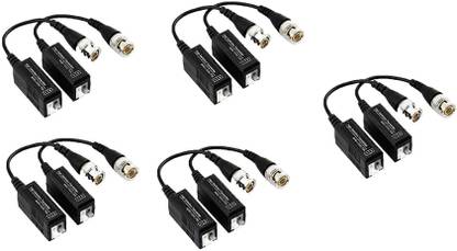 ATEKT CCTV Camera BNC Male UTP CAT5 Video Balun Balloon ballun Transceiver pack of 5 bnc Video Balun