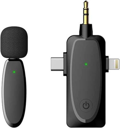 IBS NEW 3 in 1 Wireless Lavalier Microphone with Audio 120m Range Mic for Computer Microphone