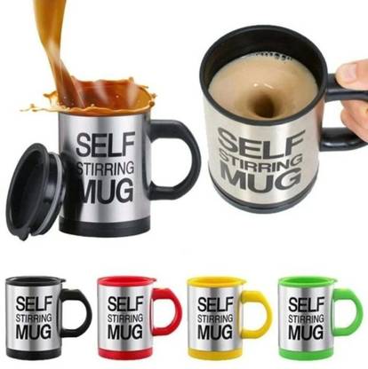 Stirring Mug Automatic electric self Shaking mug multicolor coffee tea juice Lemon water Plastic, Stainless Steel Coffee Mug