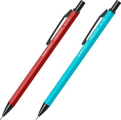 Scrikss Hexagon-R Aluminium Body, Click Mechanism, with Mini Eraser - 0.7mm Mechanical Pencil