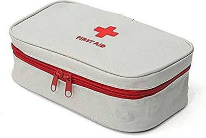 Inditradition Emergency First Aid Kit Pouch (Empty) | Multi-Layer Travel Medicine Pouch Cotton Storage Pouch