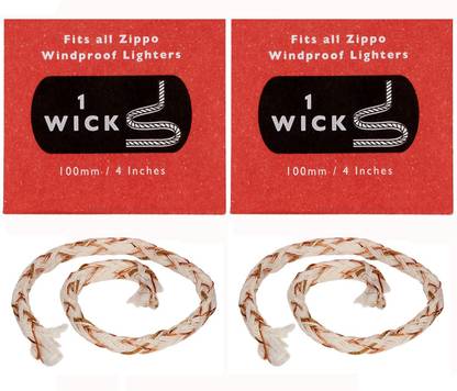 VIOVI Pack of 02, Genuine Zippo Wick/ Dhaga/ Batti Fits to All Flint Wheel Lighters Cotton Gas Lighter