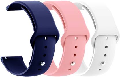 AOnes Pack of 3 Silicone Belt Watch Strap for Zebronics 6220ch Zeb-Fit Smart Watch Strap