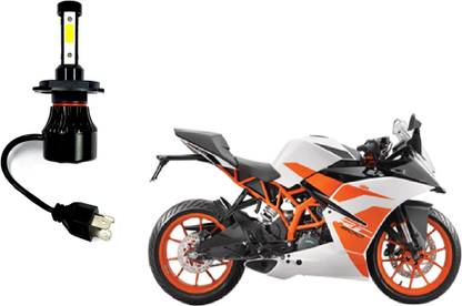 A2D H4 HS1 3-Side Headlight Bulb Replacement Kit - White for KTM RC 200 Headlight Motorbike LED for KTM (12 V, 12 W)