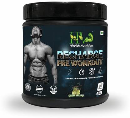 hitvish nutrition Pre-Workout (Recharge) [Guava Masala] [31 Servings] FOCUS|ENERGY|POWER|ENDURANCE