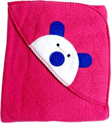 BRANDONN Embroidered Crib Hooded Baby Blanket for AC Room