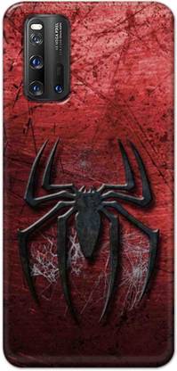 NDCOM Back Cover for IQOO 3 (5G) Red Spider Printed