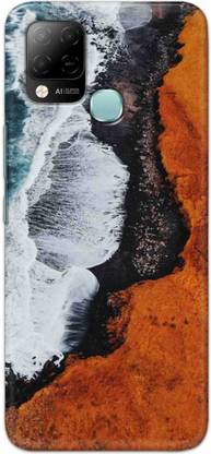 NDCOM Back Cover for Infinix Hot 10s Ocean Beach Wave Printed