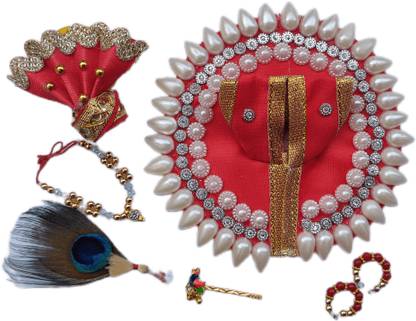 Hfd Size 0 Laddu Gopal Poshak, Kanha Dress Set with Pagdi, Accessories, Ladoo Gopal Dress