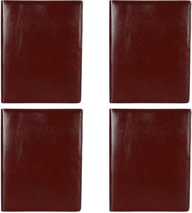 futureX Faux Leather Ring Binder Menu Folder for Restaurant & Hotel Document File Holder-Pack Of 4