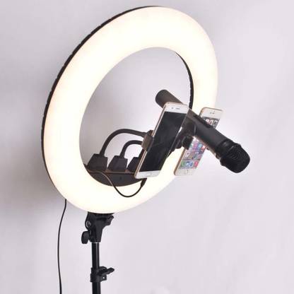 ZuZu 22''Inch Professional Photo-Shoot/Video Shoot/Live Stream Without Tripod Ring Flash